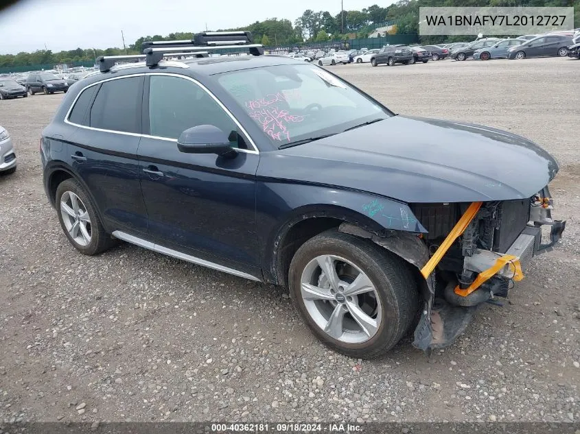 2020 Audi Q5 Premium Plus 45 Tfsi Quattro S Tronic VIN: WA1BNAFY7L2012727 Lot: 40362181