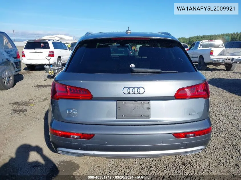 2020 Audi Q5 Premium 45 Tfsi Quattro S Tronic VIN: WA1ANAFY5L2009921 Lot: 40381717