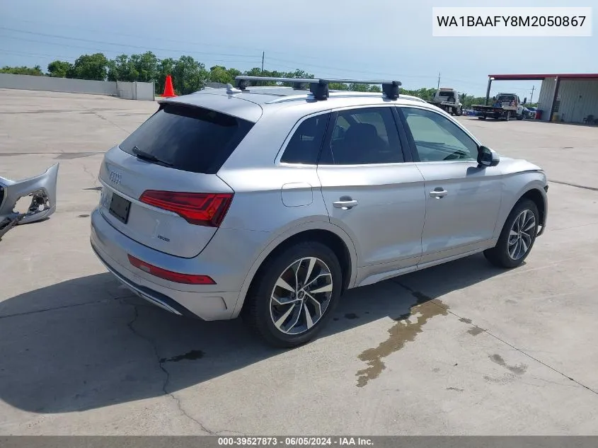 2021 Audi Q5 Premium Plus 45 Tfsi Quattro S Tronic VIN: WA1BAAFY8M2050867 Lot: 39527873