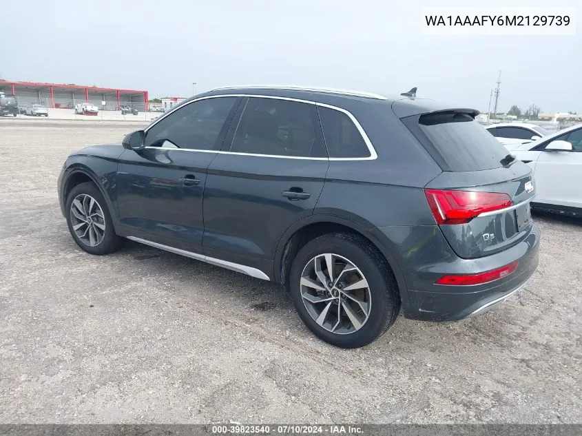 WA1AAAFY6M2129739 2021 Audi Q5 Premium