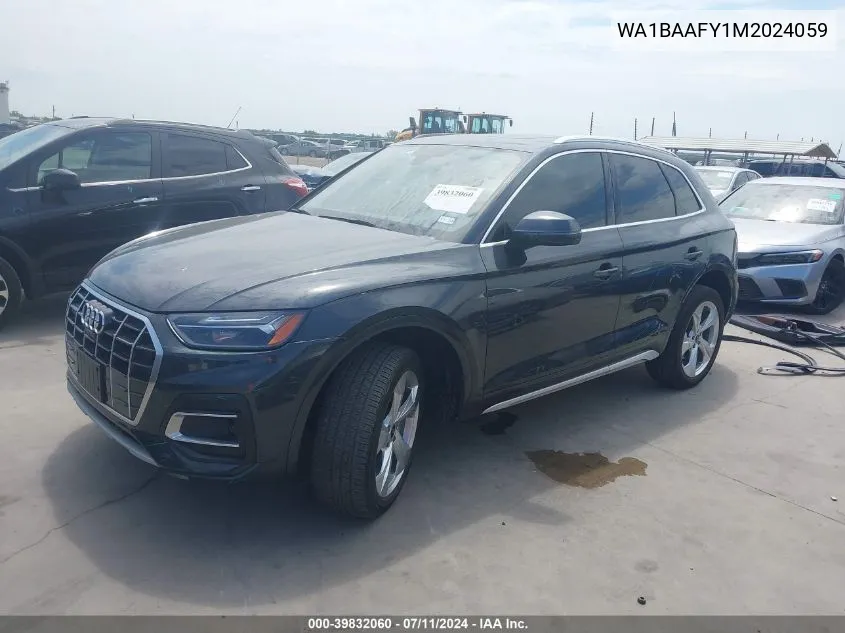 WA1BAAFY1M2024059 2021 Audi Q5 Premium Plus 45 Tfsi Quattro S Tronic