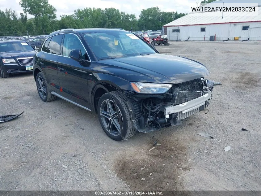 2021 Audi Q5 Premium Plus 55 Tfsi E Quattro S Tronic VIN: WA1E2AFY2M2033024 Lot: 39867462