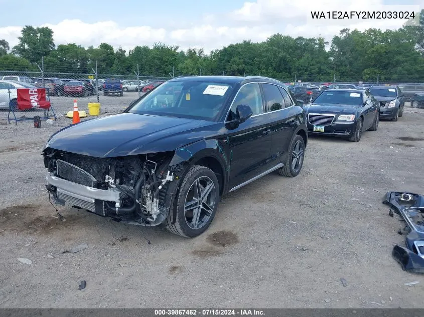 2021 Audi Q5 Premium Plus 55 Tfsi E Quattro S Tronic VIN: WA1E2AFY2M2033024 Lot: 39867462