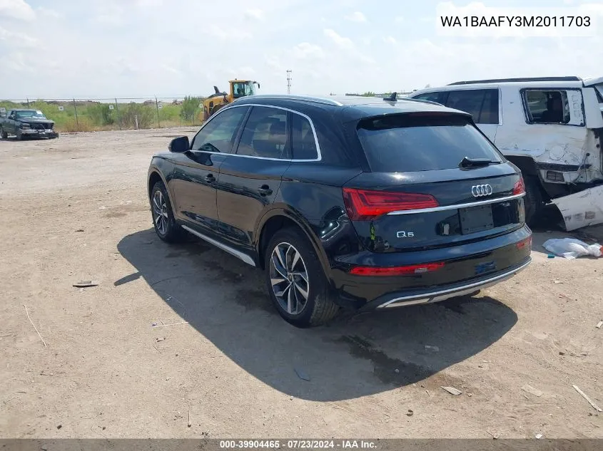 WA1BAAFY3M2011703 2021 Audi Q5 Premium Plus 45 Tfsi Quattro S Tronic