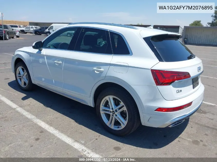 2021 Audi Q5 Premium 55 Tfsi E Quattro S Tronic VIN: WA1G2AFY7M2076895 Lot: 39943232