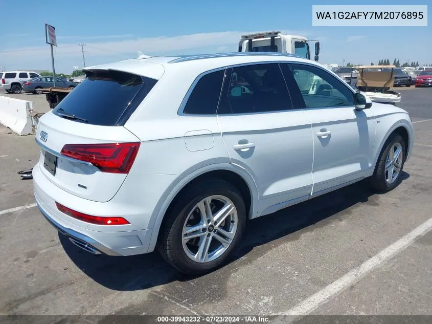 2021 Audi Q5 Premium 55 Tfsi E Quattro S Tronic VIN: WA1G2AFY7M2076895 Lot: 39943232