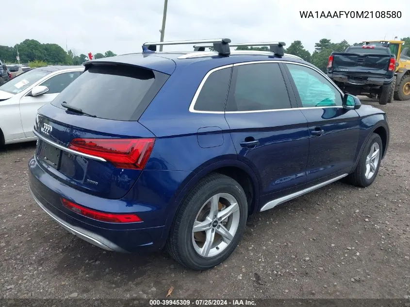 WA1AAAFY0M2108580 2021 Audi Q5 Premium 45 Tfsi Quattro S Tronic