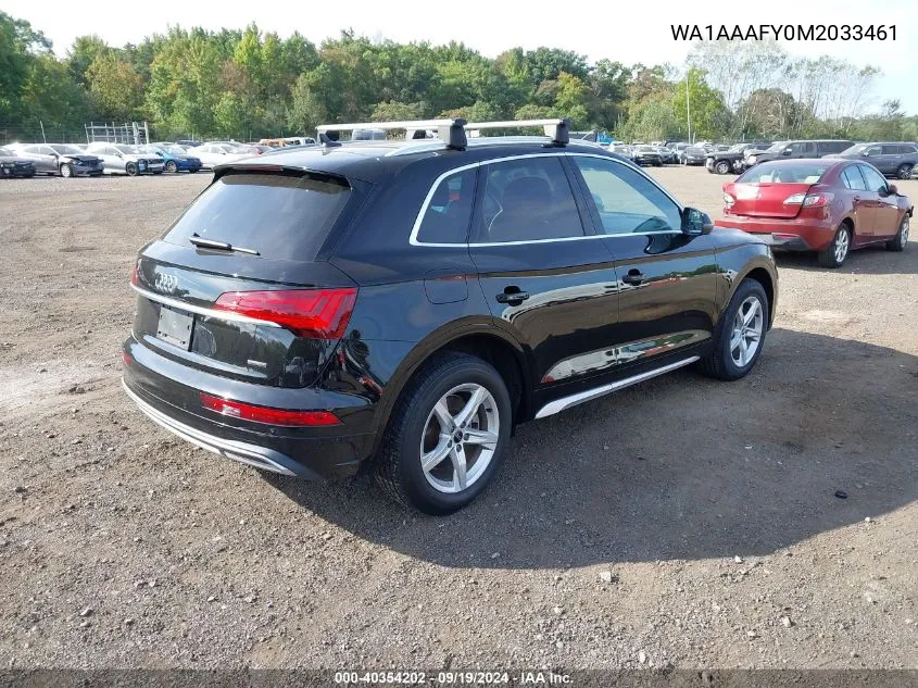 WA1AAAFY0M2033461 2021 Audi Q5 Premium 45 Tfsi Quattro S Tronic