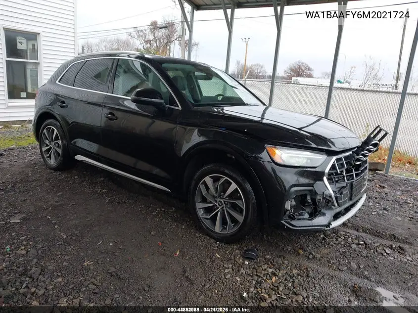 WA1BAAFY6M2021724 2021 Audi Q5 Premium Plus 45 Tfsi Quattro S Tronic