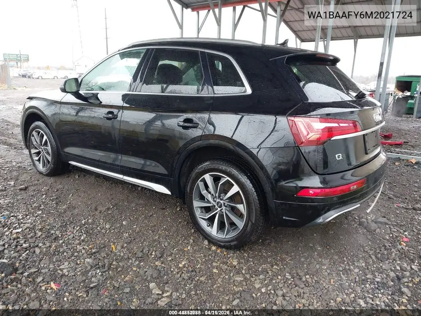 WA1BAAFY6M2021724 2021 Audi Q5 Premium Plus 45 Tfsi Quattro S Tronic