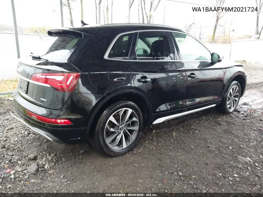 WA1BAAFY6M2021724 2021 Audi Q5 Premium Plus 45 Tfsi Quattro S Tronic