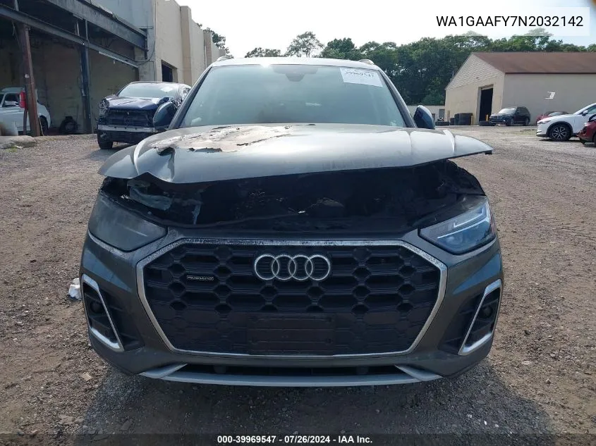 2022 Audi Q5 Premium 45 Tfsi S Line Quattro S Tronic VIN: WA1GAAFY7N2032142 Lot: 39969547