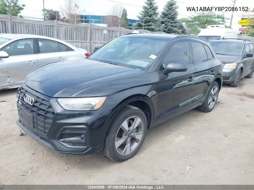 2023 Audi Q5 VIN: WA1ABAFY8P2086152 Lot: 12043989