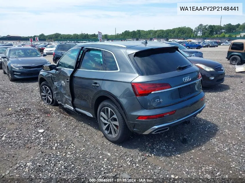 2023 Audi Q5 Premium Plus 45 Tfsi S Line Quattro VIN: WA1EAAFY2P2148441 Lot: 39845897