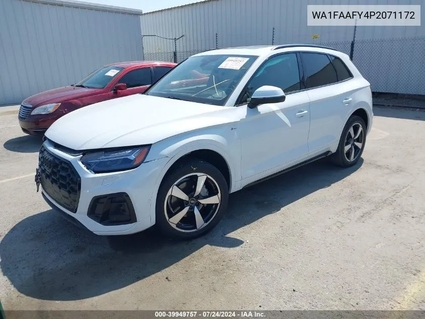 2023 Audi Q5 Prestige 45 Tfsi S Line Quattro S Tronic VIN: WA1FAAFY4P2071172 Lot: 39949757