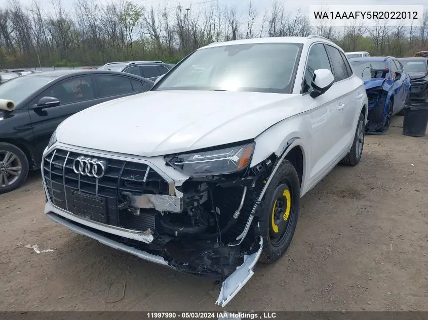 2024 Audi Q5 VIN: WA1AAAFY5R2022012 Lot: 11997990