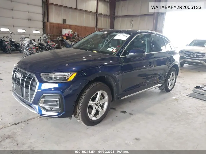 2024 Audi Q5 Premium 40 Tfsi Quattro S Tronic VIN: WA1ABAFY2R2005133 Lot: 39315354