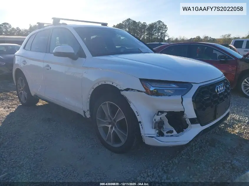WA1GAAFY7S2022058 2025 Audi Q5 Premium 45 Tfsi S Line Quattro