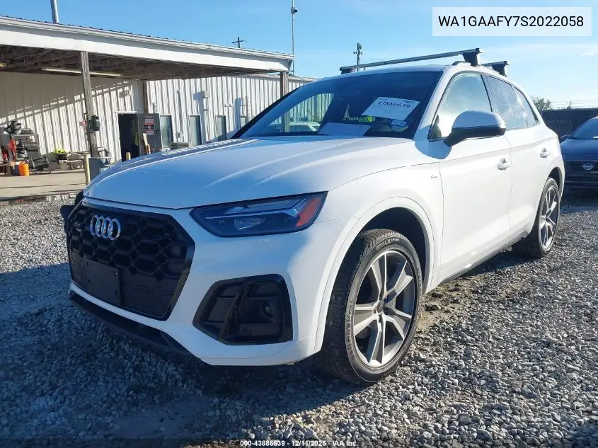 WA1GAAFY7S2022058 2025 Audi Q5 Premium 45 Tfsi S Line Quattro