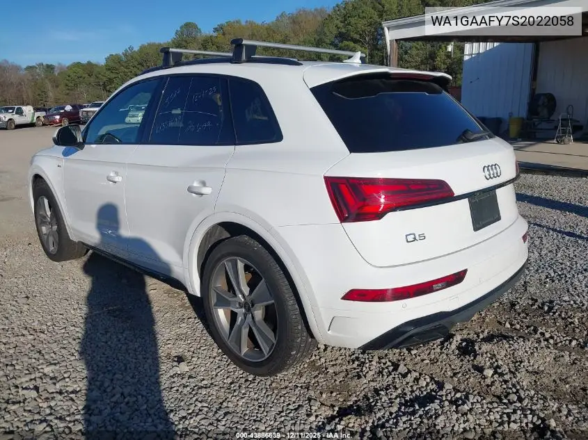 WA1GAAFY7S2022058 2025 Audi Q5 Premium 45 Tfsi S Line Quattro