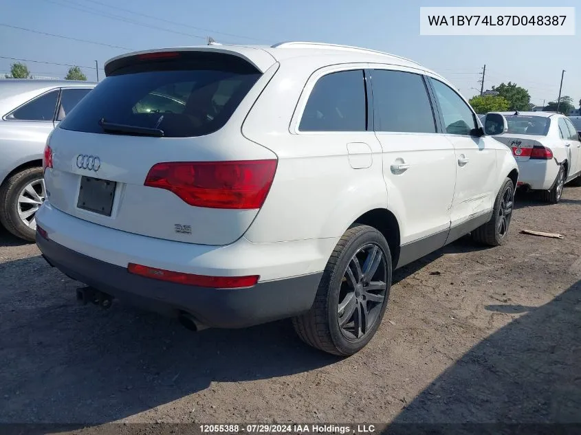 WA1BY74L87D048387 2007 Audi Q7 3.6 Quattro Premium