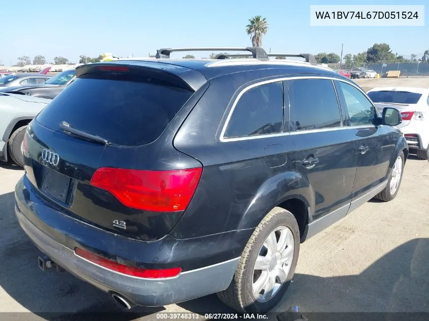 WA1BV74L67D051524 2007 Audi Q7 4.2 Premium