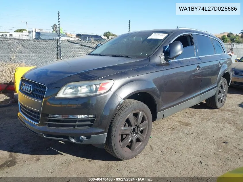 WA1BY74L27D025686 2007 Audi Q7 3.6 Premium