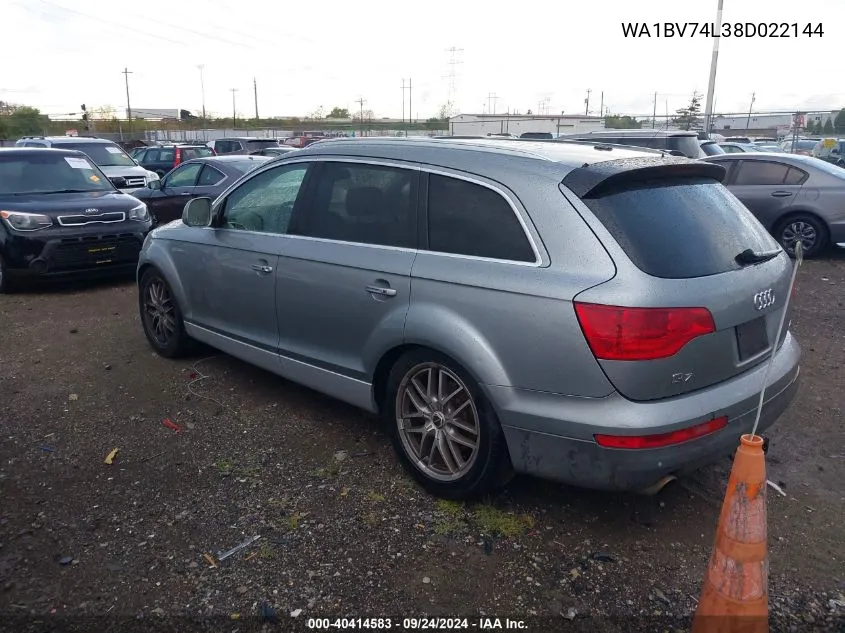 WA1BV74L38D022144 2008 Audi Q7 4.2 Premium