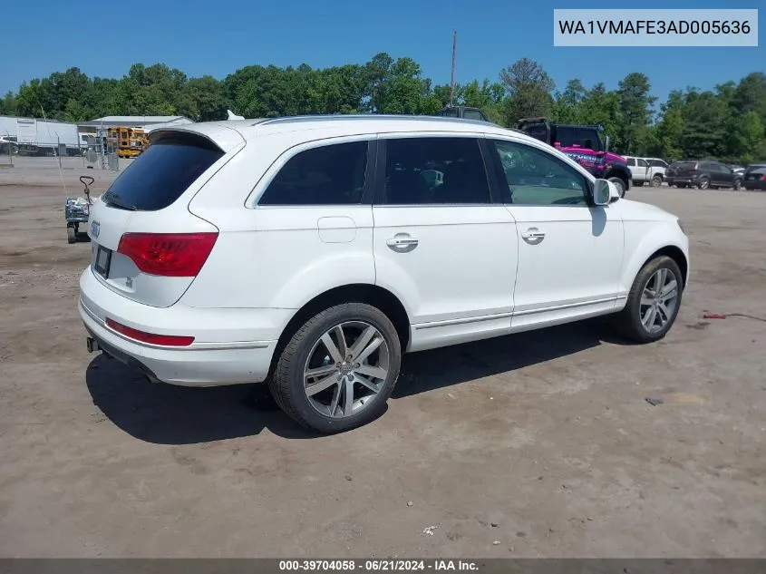 2010 Audi Q7 3.0 Tdi Premium VIN: WA1VMAFE3AD005636 Lot: 39704058