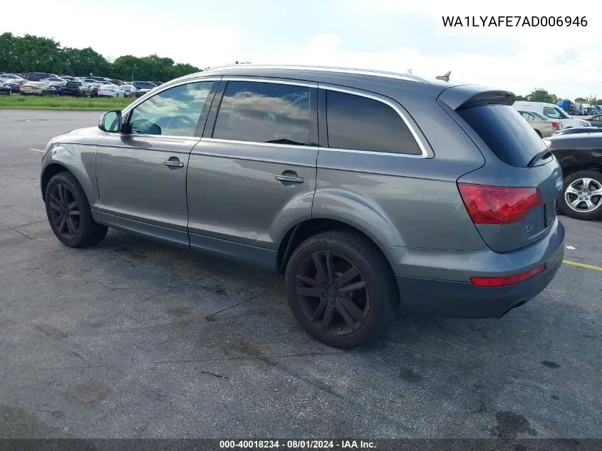 WA1LYAFE7AD006946 2010 Audi Q7 3.6 Premium