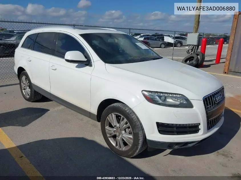 WA1LYAFE3AD006880 2010 Audi Q7 3.6 Premium