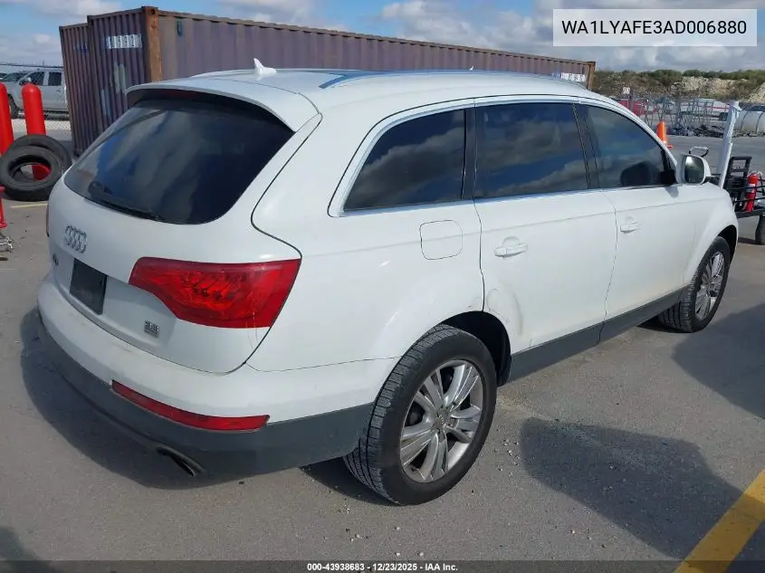 WA1LYAFE3AD006880 2010 Audi Q7 3.6 Premium