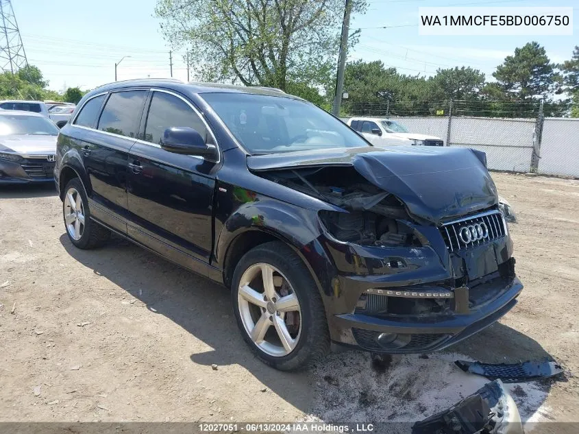 WA1MMCFE5BD006750 2011 Audi Q7 3.0L Tdi Premium