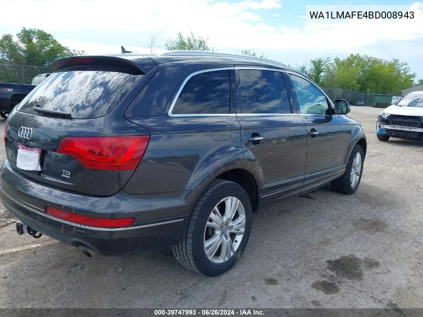 2011 Audi Q7 Premium Plus VIN: WA1LMAFE4BD008943 Lot: 39747993