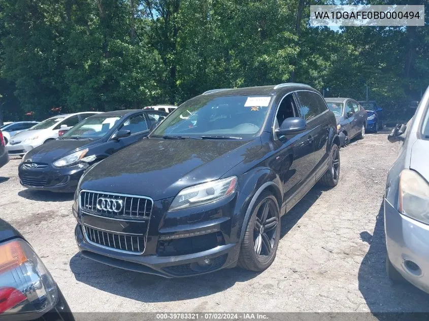 WA1DGAFE0BD000494 2011 Audi Q7 Prestige