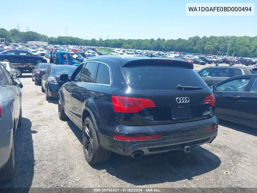 WA1DGAFE0BD000494 2011 Audi Q7 Prestige