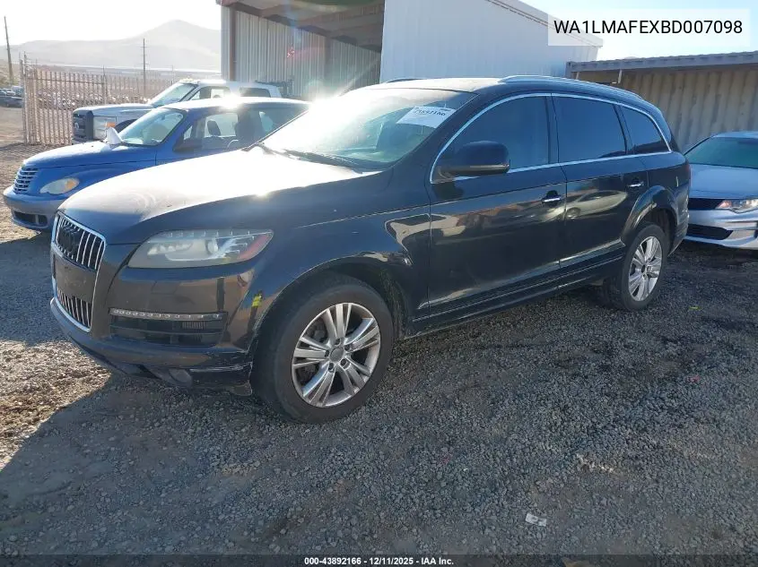 WA1LMAFEXBD007098 2011 Audi Q7 3.0 Tdi Premium