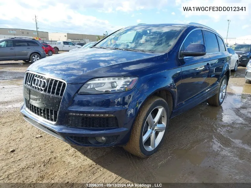 WA1WGCFE3DD012341 2013 Audi Q7