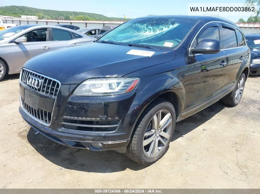 2013 Audi Q7 3.0 Tdi Premium VIN: WA1LMAFE8DD003862 Lot: 39724306