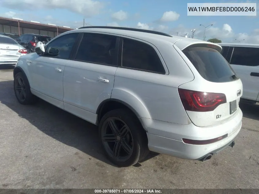 2013 Audi Q7 3.0 Tdi Premium VIN: WA1WMBFE8DD006246 Lot: 39785071