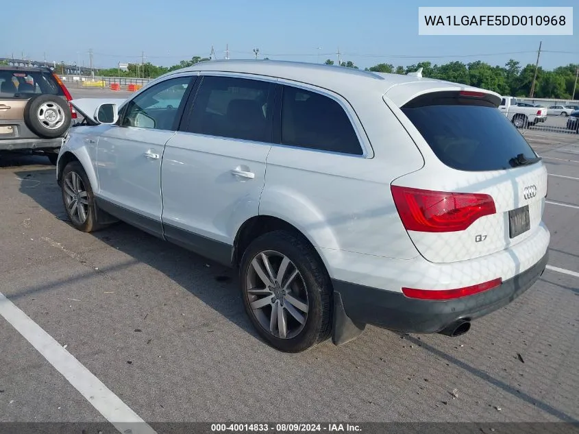 WA1LGAFE5DD010968 2013 Audi Q7 3.0T Premium