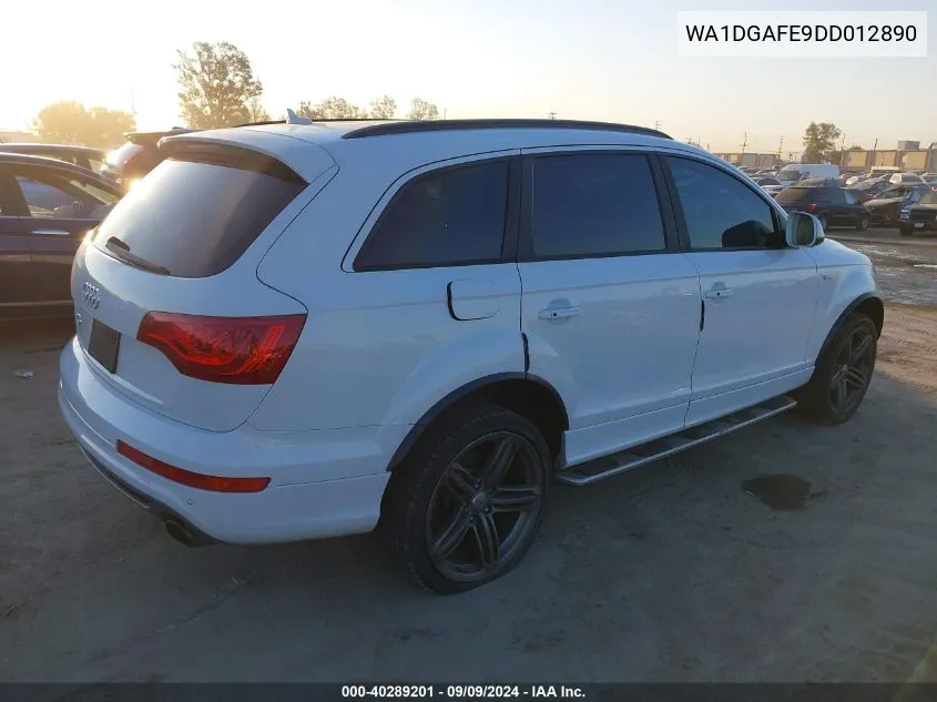 WA1DGAFE9DD012890 2013 Audi Q7 3.0T S Line Prestige