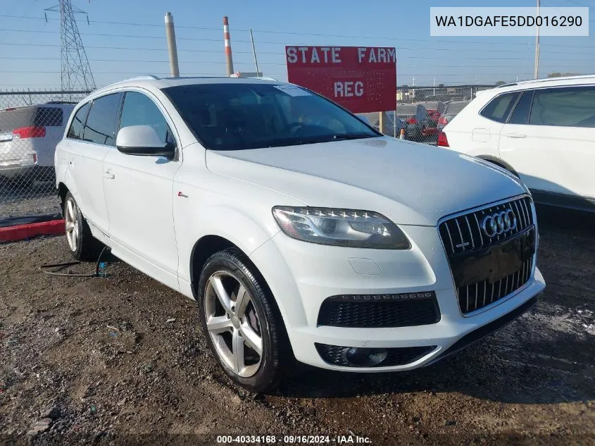 WA1DGAFE5DD016290 2013 Audi Q7 3.0T S Line Prestige