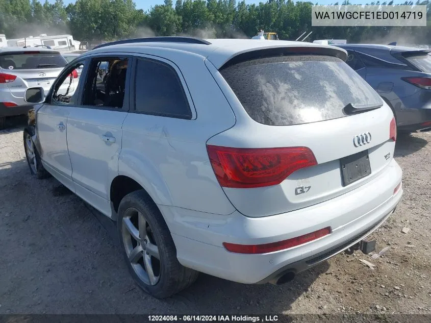 2014 Audi Q7 VIN: WA1WGCFE1ED014719 Lot: 12024084