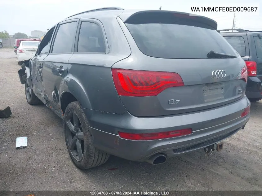 2014 Audi Q7 VIN: WA1MMCFE0ED009687 Lot: 12034768