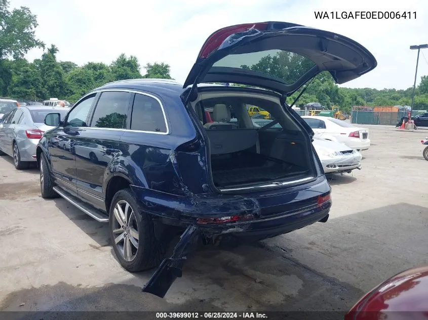 WA1LGAFE0ED006411 2014 Audi Q7 3.0T Premium