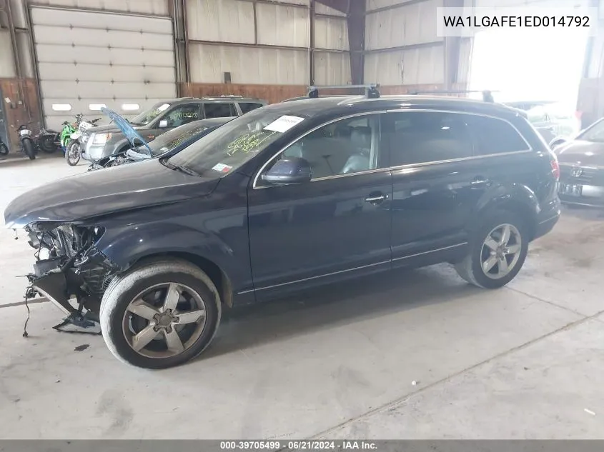 2014 Audi Q7 3.0T Premium VIN: WA1LGAFE1ED014792 Lot: 39705499