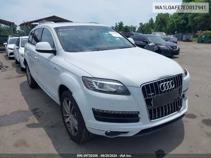 WA1LGAFE7ED017941 2014 Audi Q7 3.0T Premium