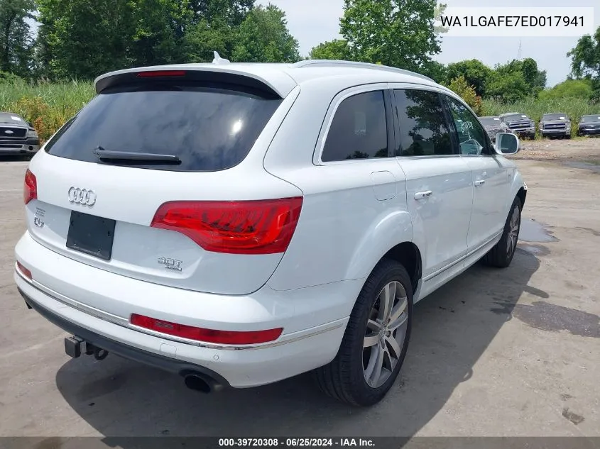 2014 Audi Q7 3.0T Premium VIN: WA1LGAFE7ED017941 Lot: 39720308