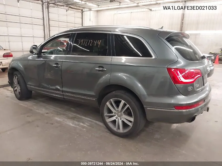 2014 Audi Q7 3.0T Premium VIN: WA1LGAFE3ED021033 Lot: 39721244